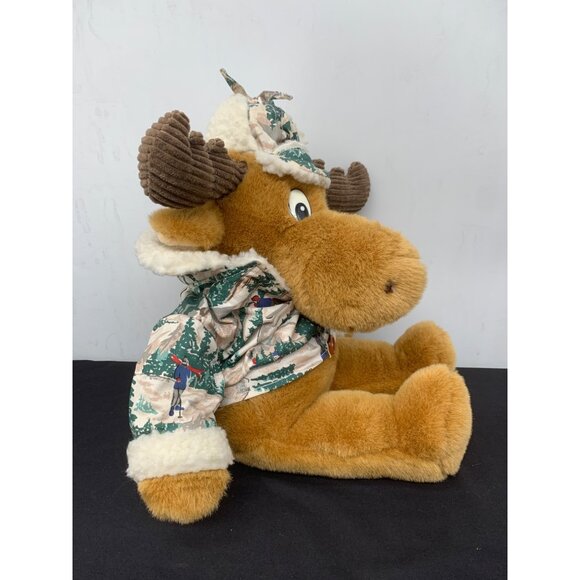 Vintage 1992 MAX the Moose Plush 21" Skiing Jacket Sherpa by Commonwealth - Picture 5 of 6